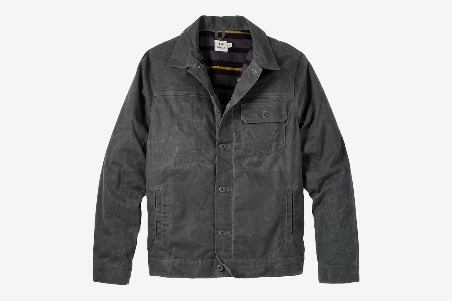 Flint and Tinder Flannel-Lined Waxed Trucker Jacket