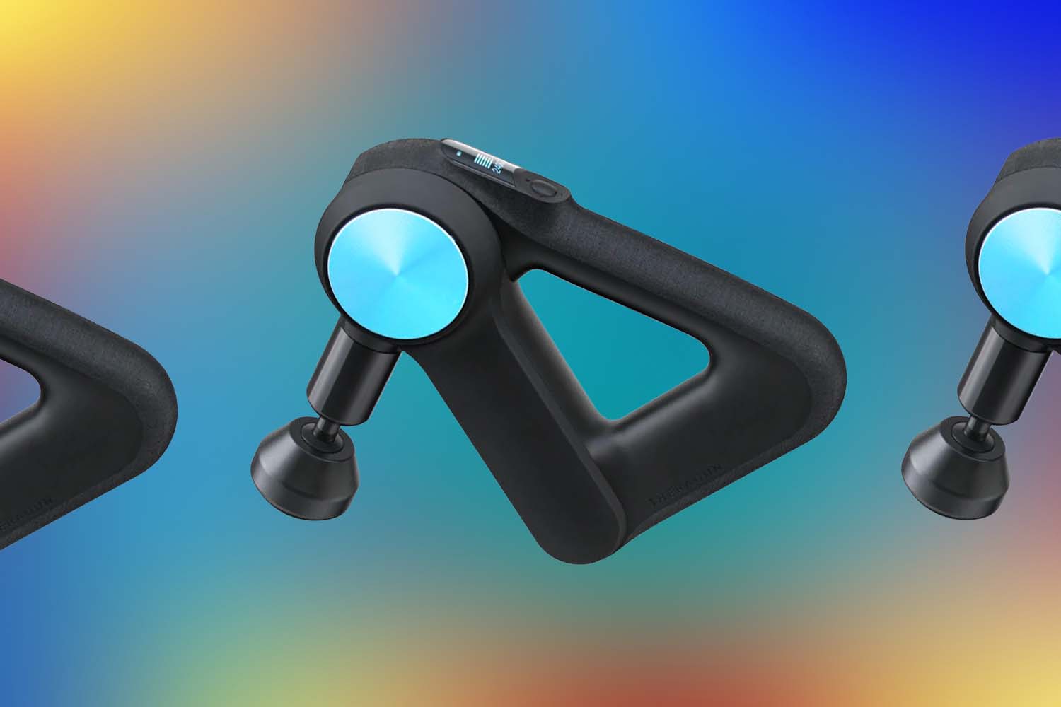 Theragun Pro on colorful background
