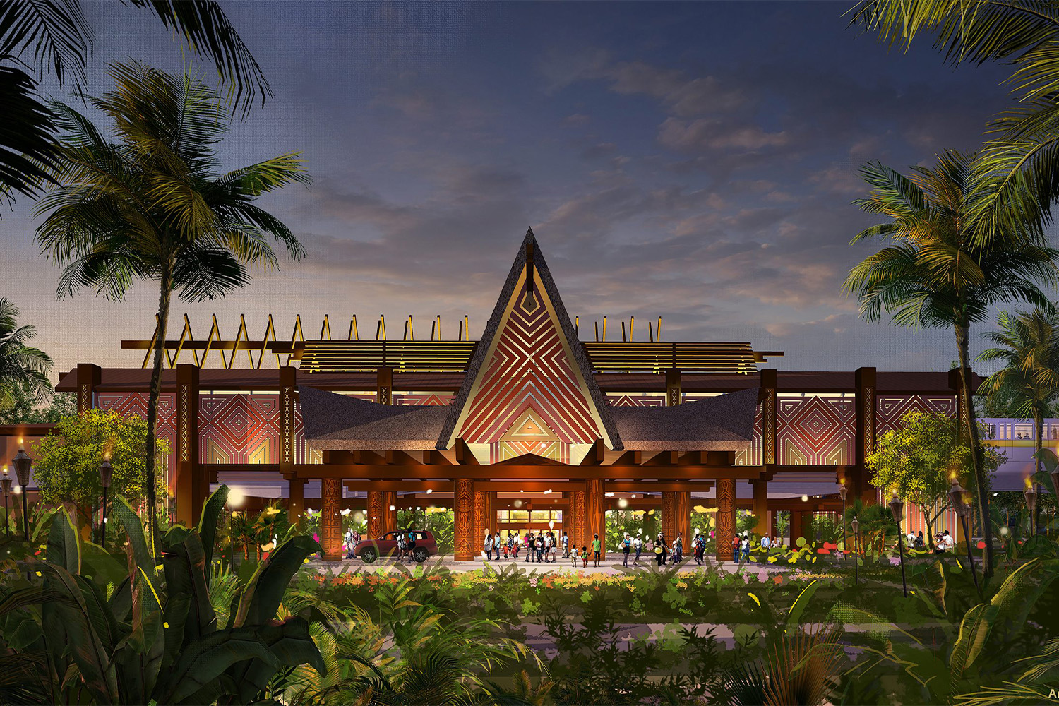 Artist Rendering of Disney's Polynesian Village Resort at Walt Disney World Resort