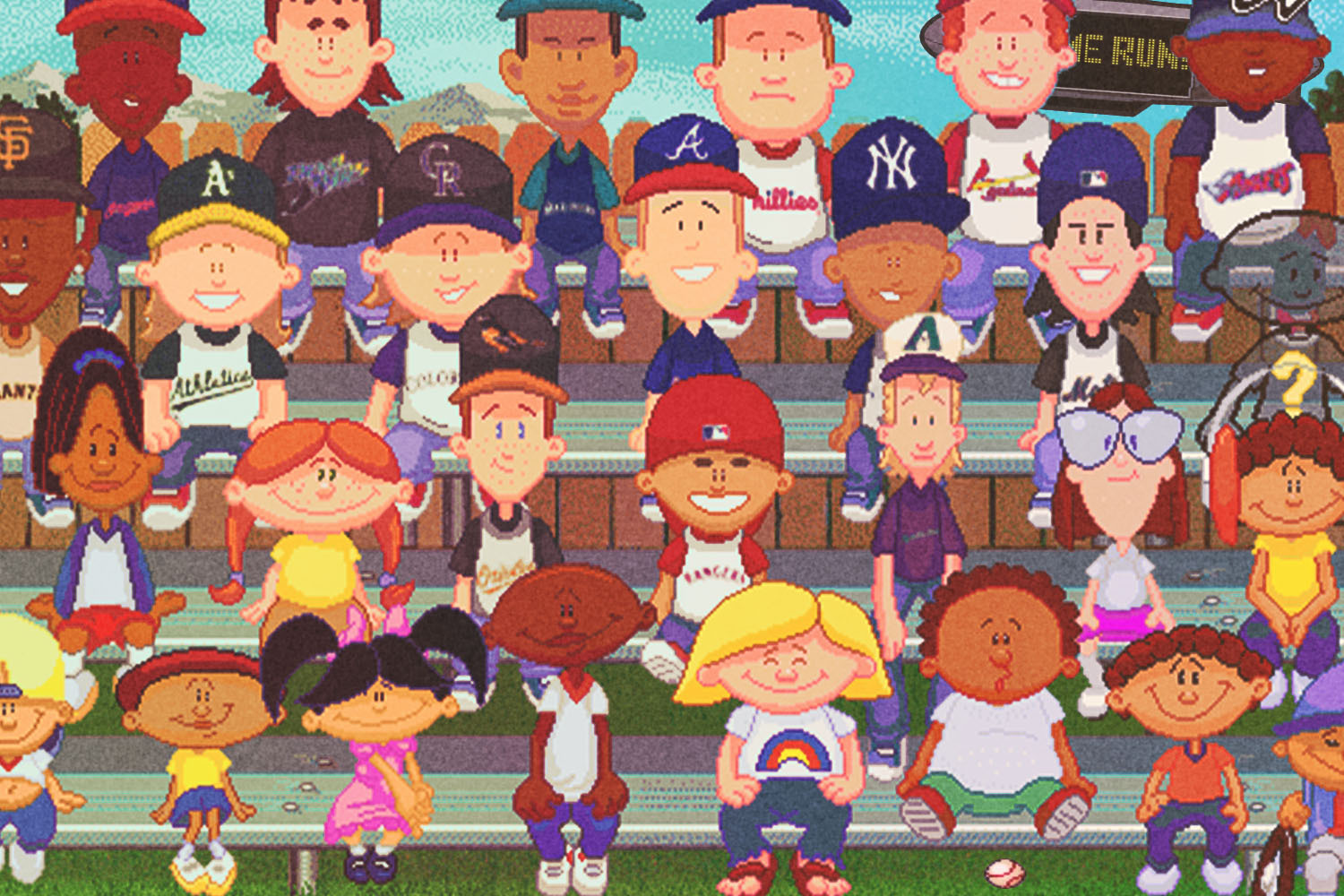 A screengrab of the homepage in "Backyard Baseball 2001."