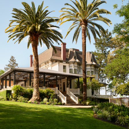 The Madrona hotel sits on a hill in Healdsburg, California. We visited the boutique hotel after its recent $6 million renovation.