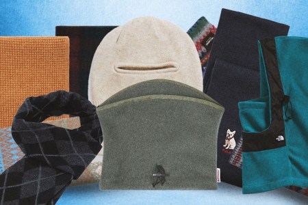 a collage of the best scarves for men on a light blue background
