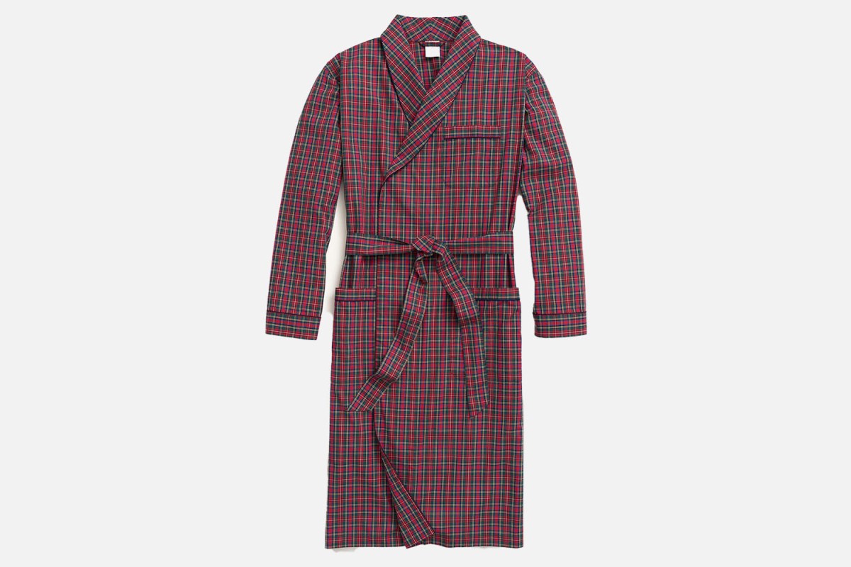 Brooks Brothers Cotton Broadcloth Tartan Robe