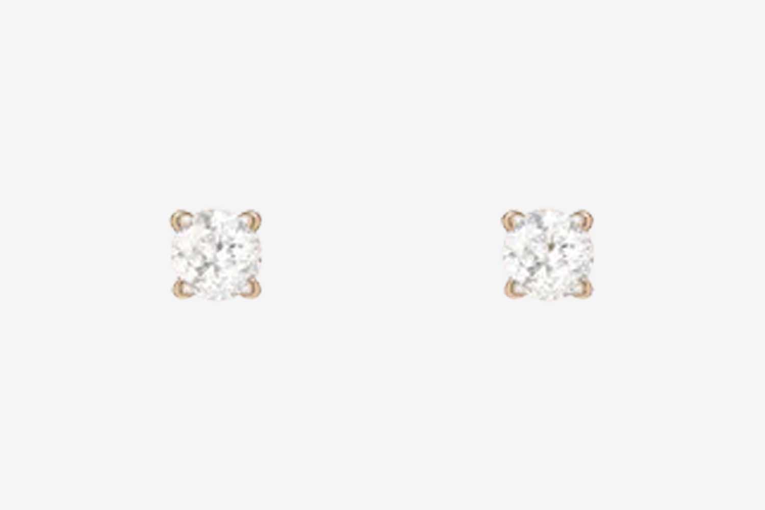 Diamond Stud Earrings with White Diamonds