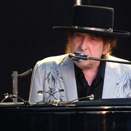 Bob Dylan performs as part of a double bill with Neil Young at Hyde Park on July 12, 2019 in London, England.