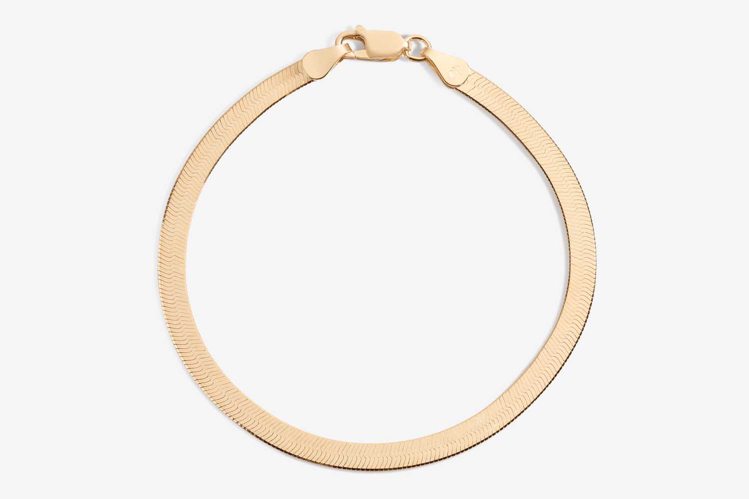 Aurate Gold Herringbone Chain Bracelet