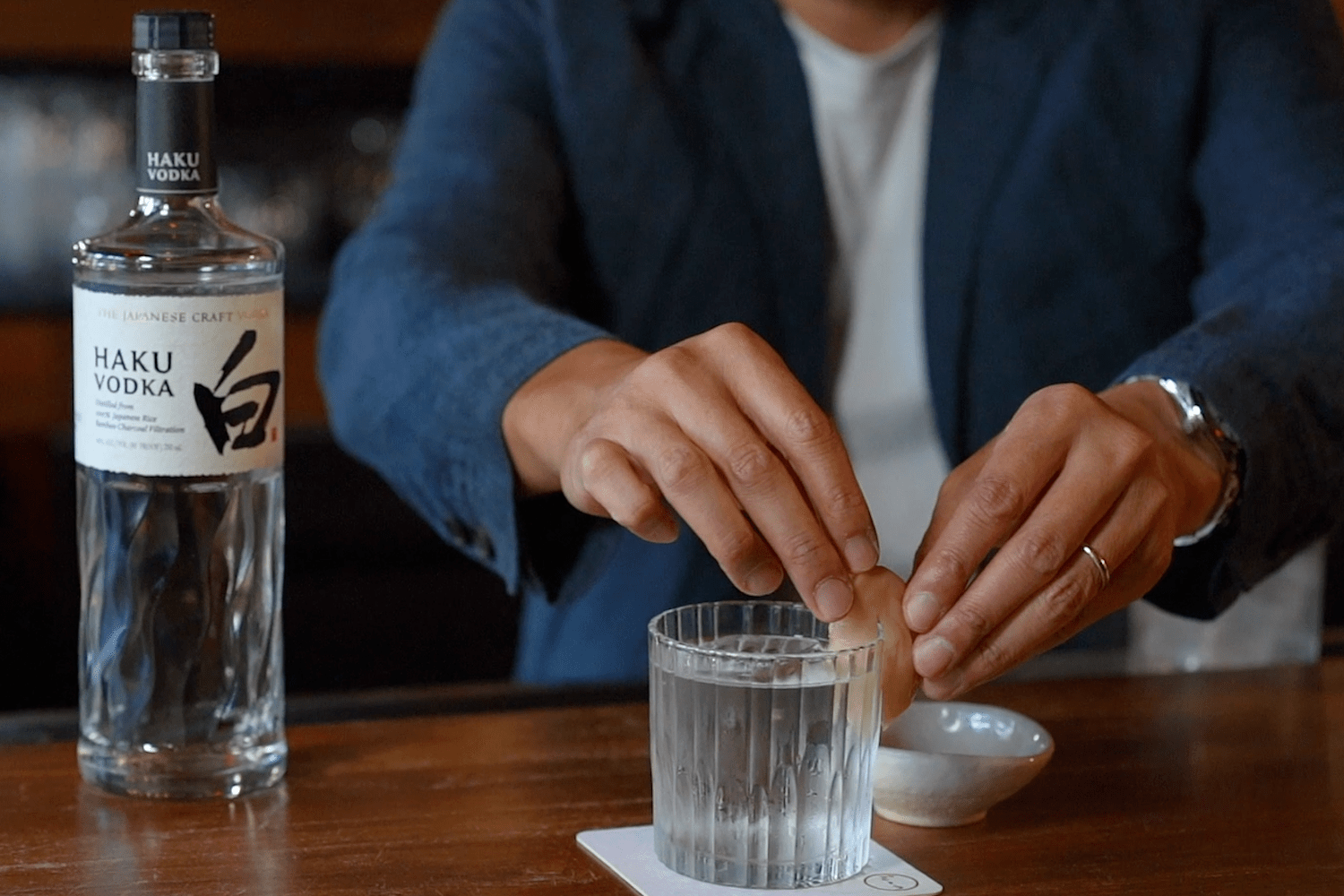 Hakumai Martini at Bar at Nakaji