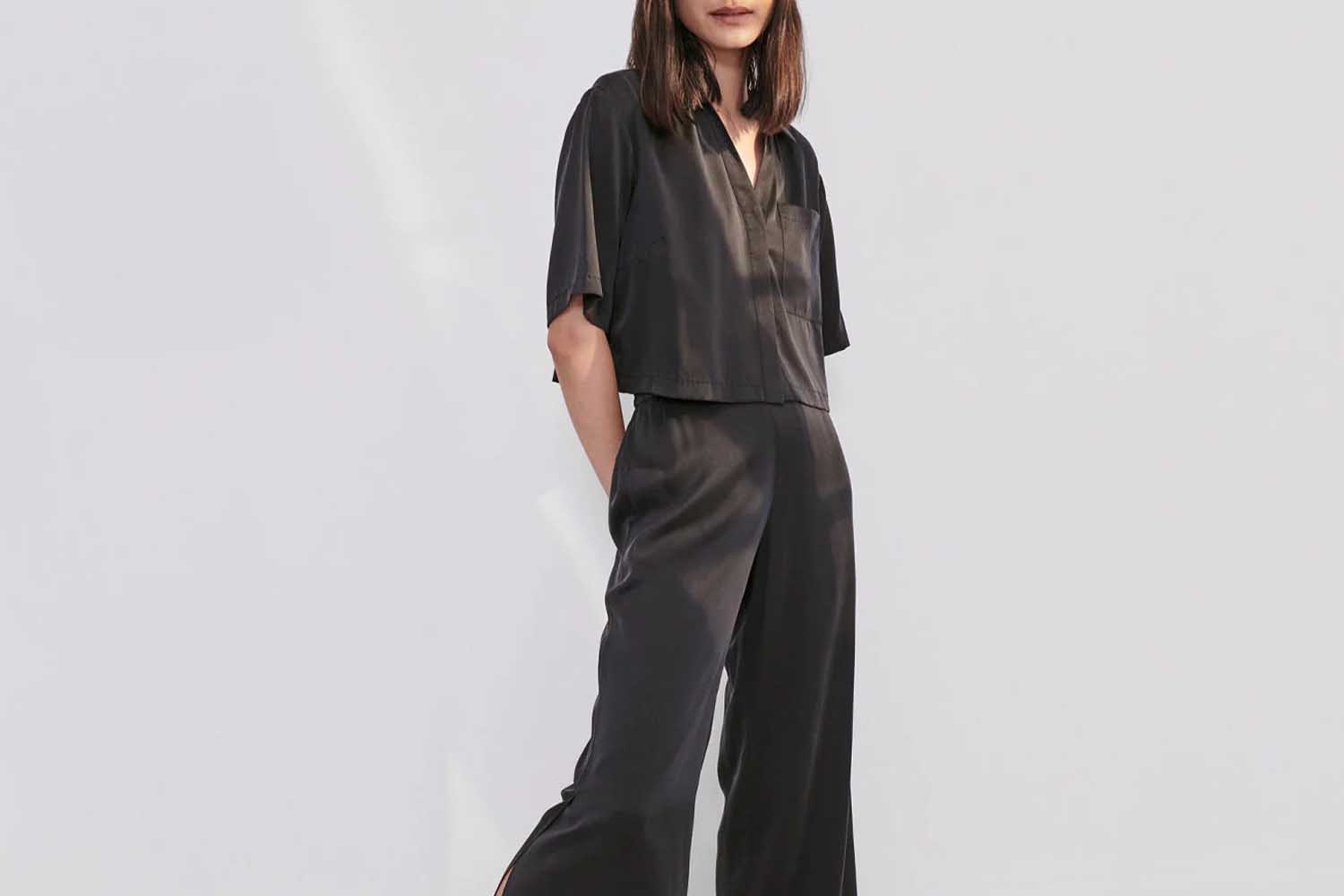 Lunya Washable Silk High Rise Pant Set