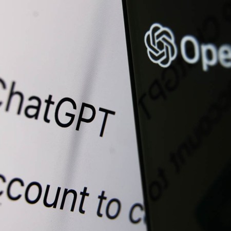 OpenAI logo displayed on a phone screen and ChatGPT website displayed on a laptop screen. The AI is already giving out rather disturbing answers.