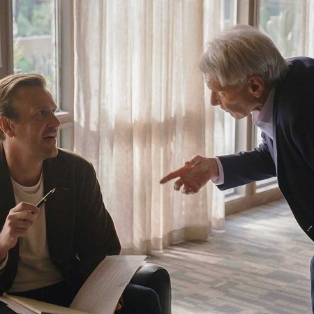 Jason Segel and Harrison Ford in “Shrinking,” premiering globally on January 27, 2023 on Apple TV+.