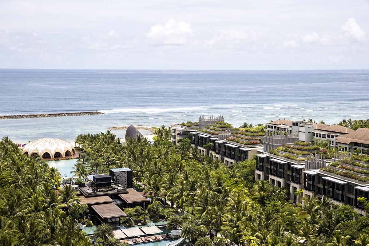 A view of sea and shore as there are places for hiking, yoga and spa centers in Bali, Indonesia on November 13, 2022. Travelers will effected by a new law banning sex outside marriage that will go into effect in 2025
