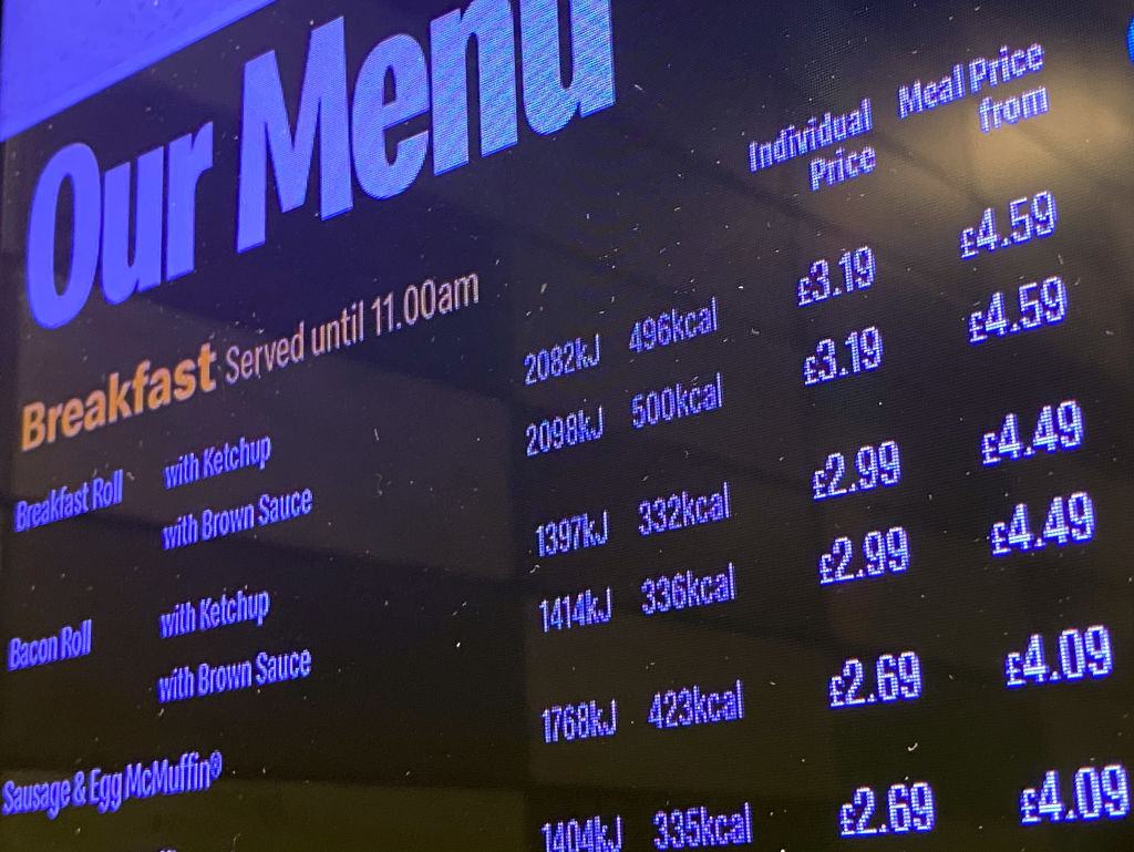 Fast Food Menu