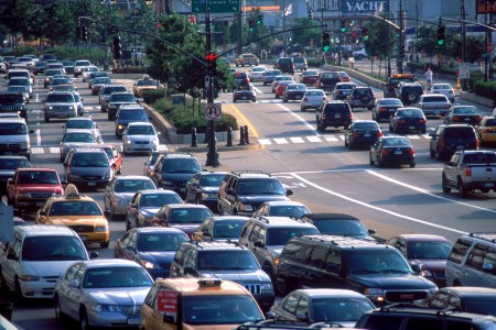 Traffic on Westside Highway in new york city