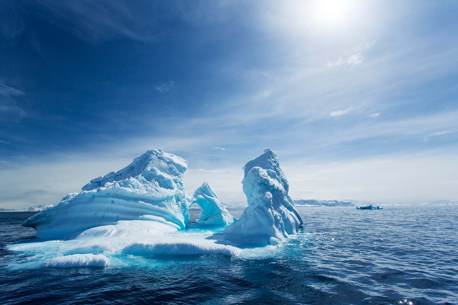 Iceberg in spring sunshine floating in Gerlache Strait