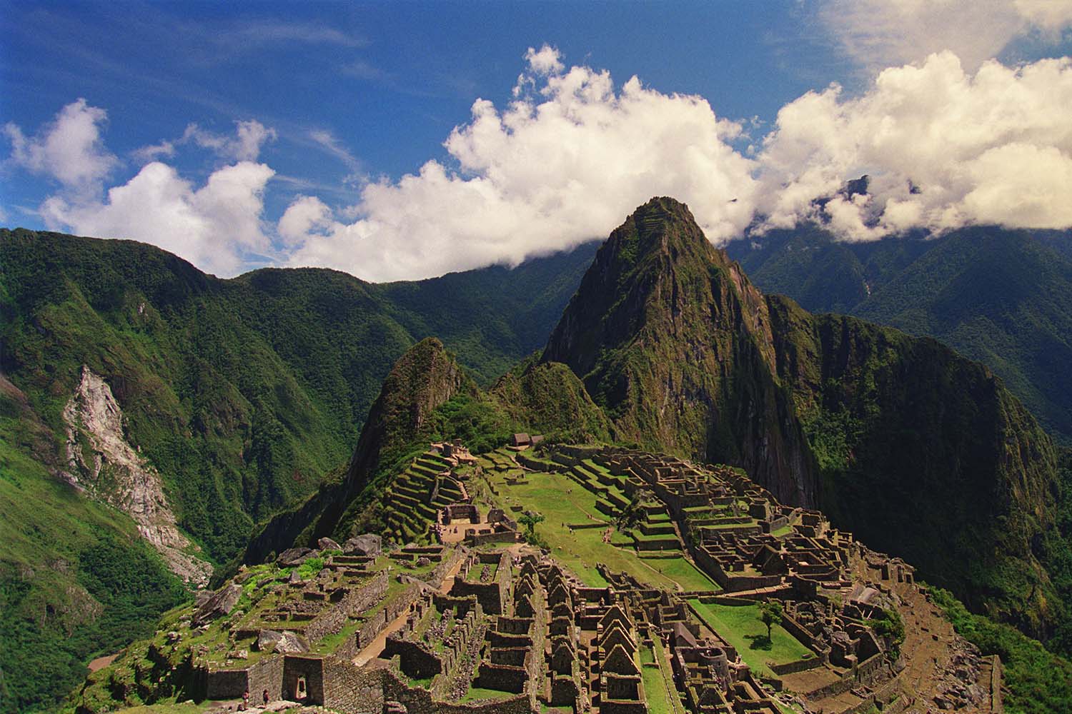 Aerial view of Machu Picchu
