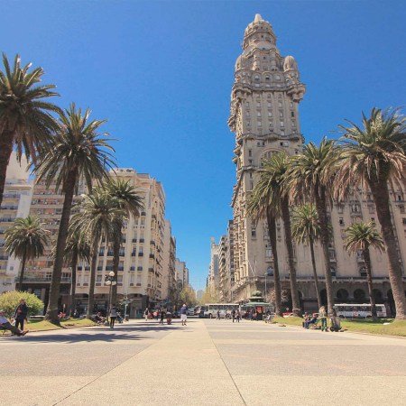 View of Independence Square in Montevideo