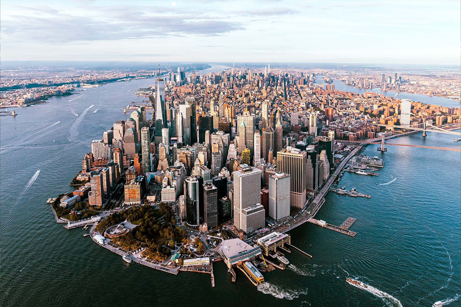 Aerial view of New York City