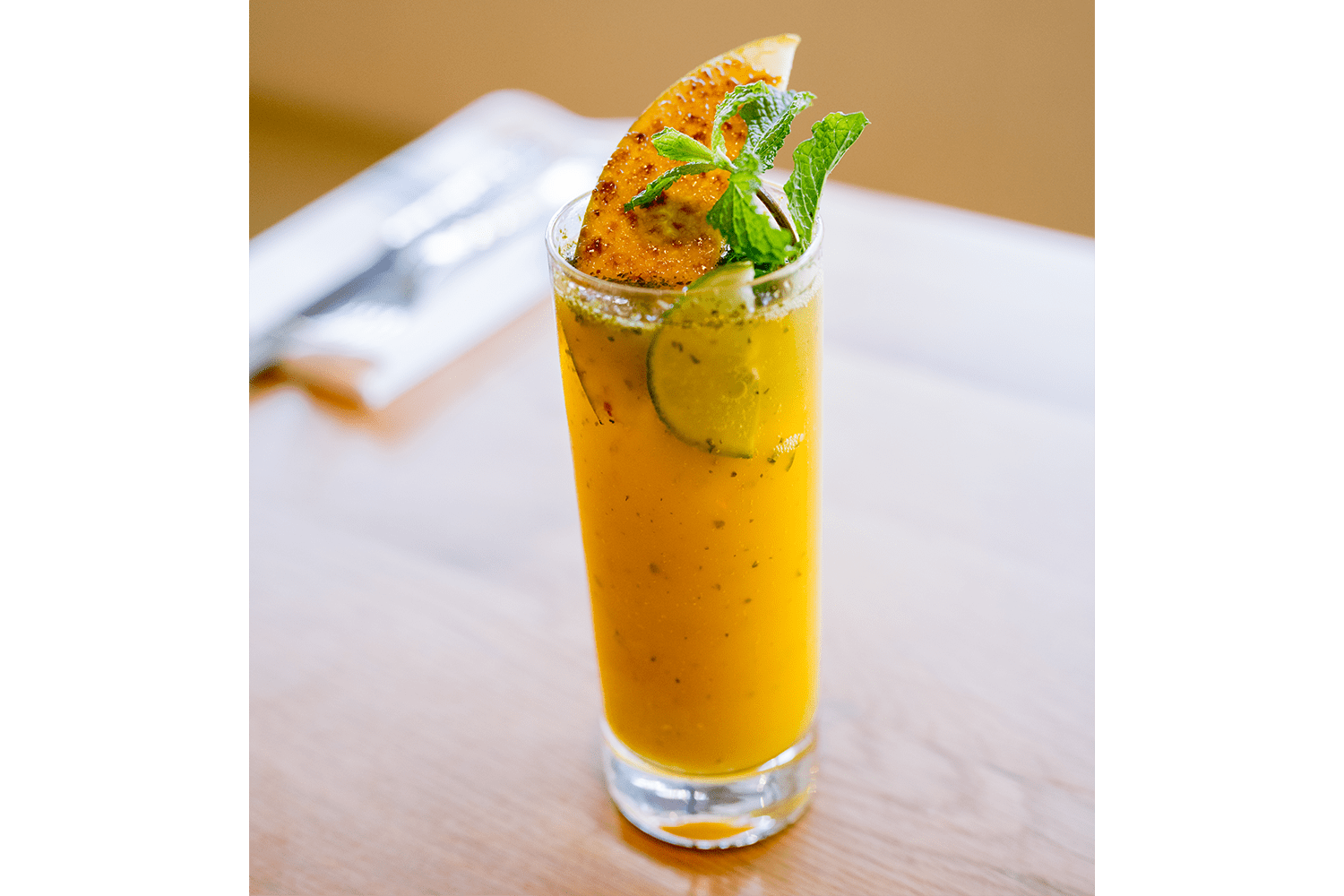 The Mango Ginger-Jito mocktail at Saffron