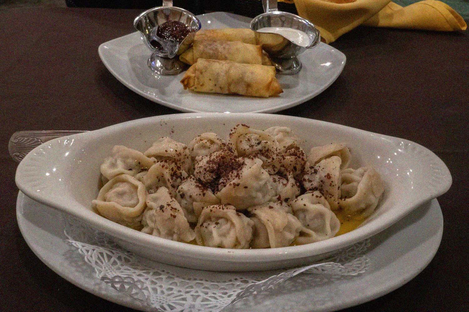 Pelmini Russian dumplings and blintzes