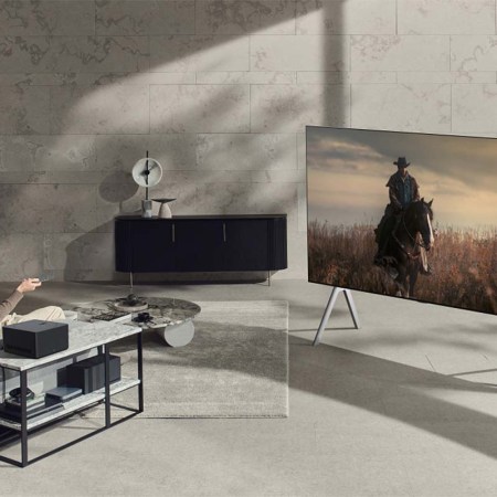 LG SIGNATURE OLED M (model M3), a wireless TV screen showcased at CES