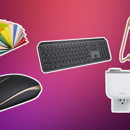 office home goods on a purple and pink background