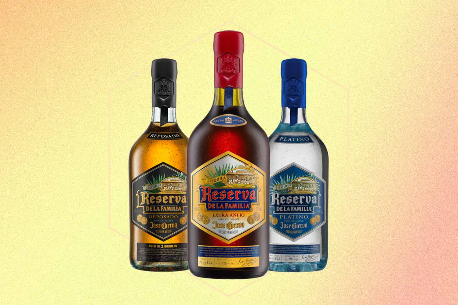 The three bottles in the Reserva de la Familia line