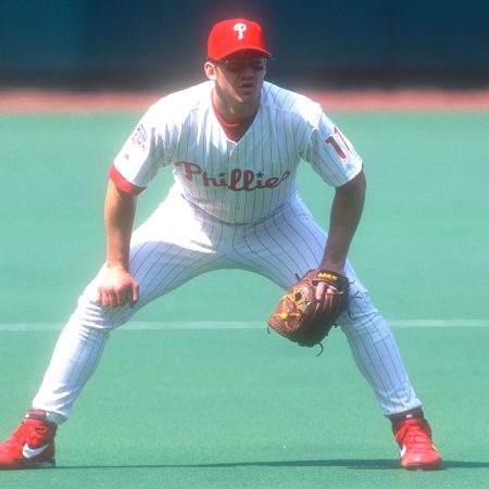 Scott Rolen of the Phillies during a game in 1997.