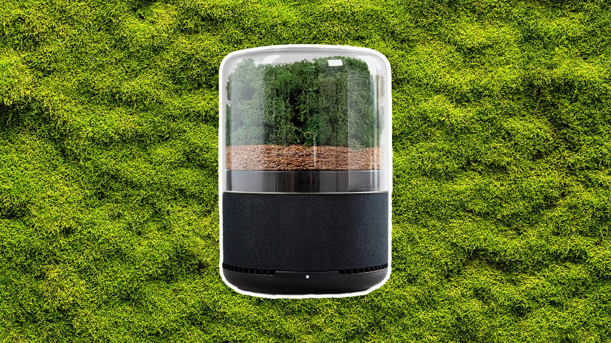 The Briiv Air filter on a gray background