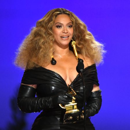 Beyoncé accepts the Best R&B Performance award during the 63rd Annual GRAMMY Awards on March 14, 2021 in Los Angeles, California.