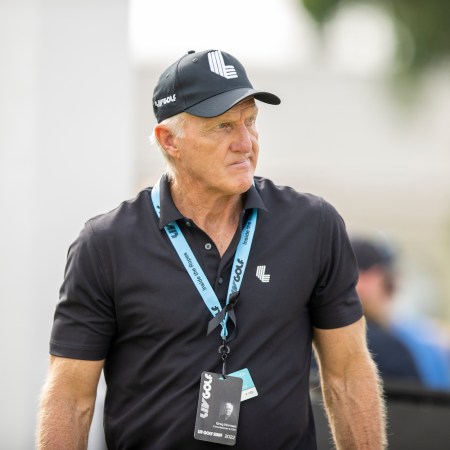 Greg Norman at a recent LIV Golf event.