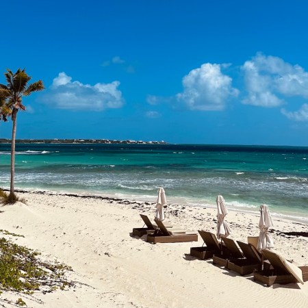 aurora anguilla white sand beach and blue water
