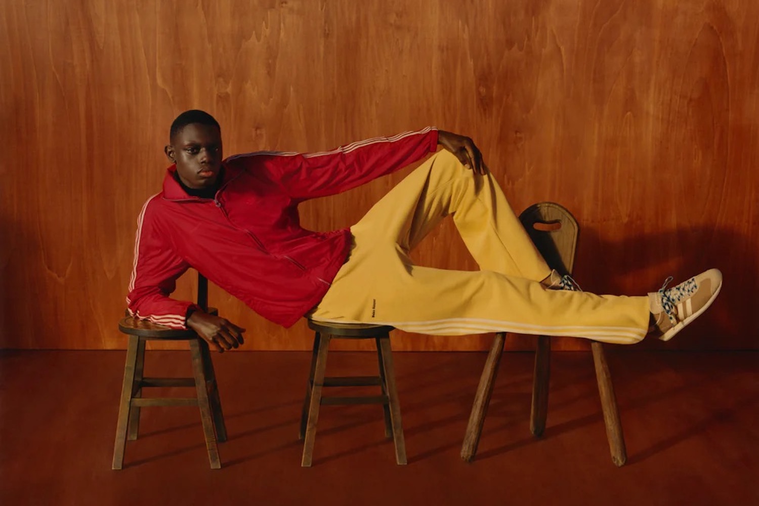 a model in Wales Bonner clothing