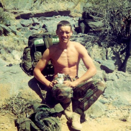A photo of British soldier Billy Billingham in his youth.