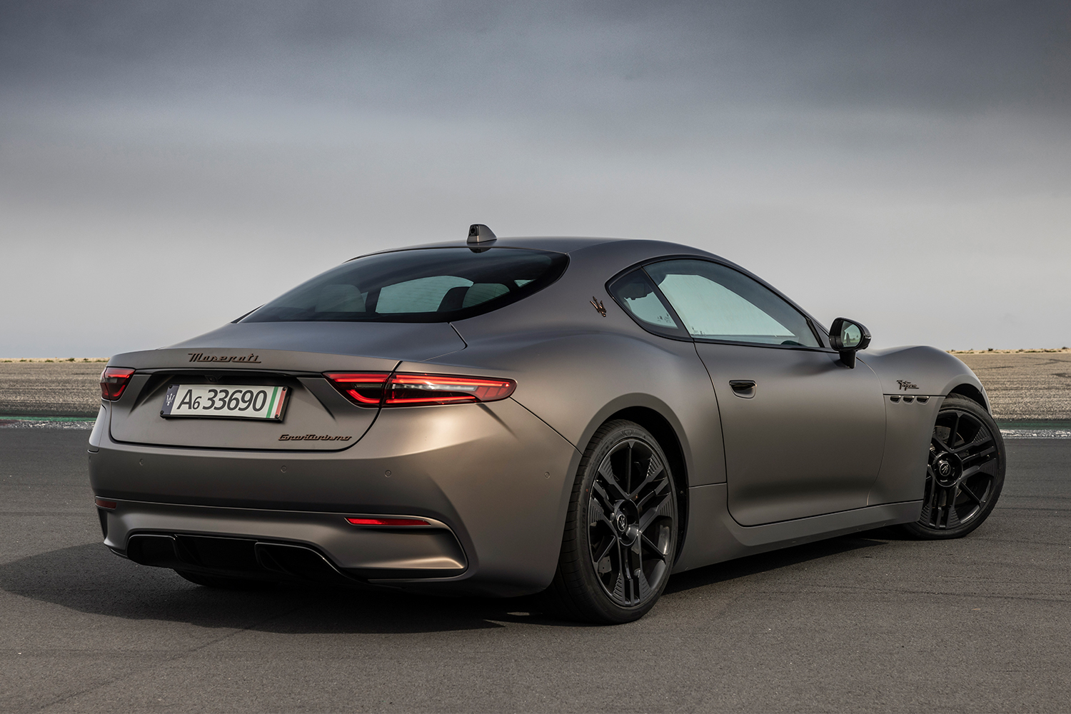 The rear end of the 2024 Maserati GranTurismo Folgore