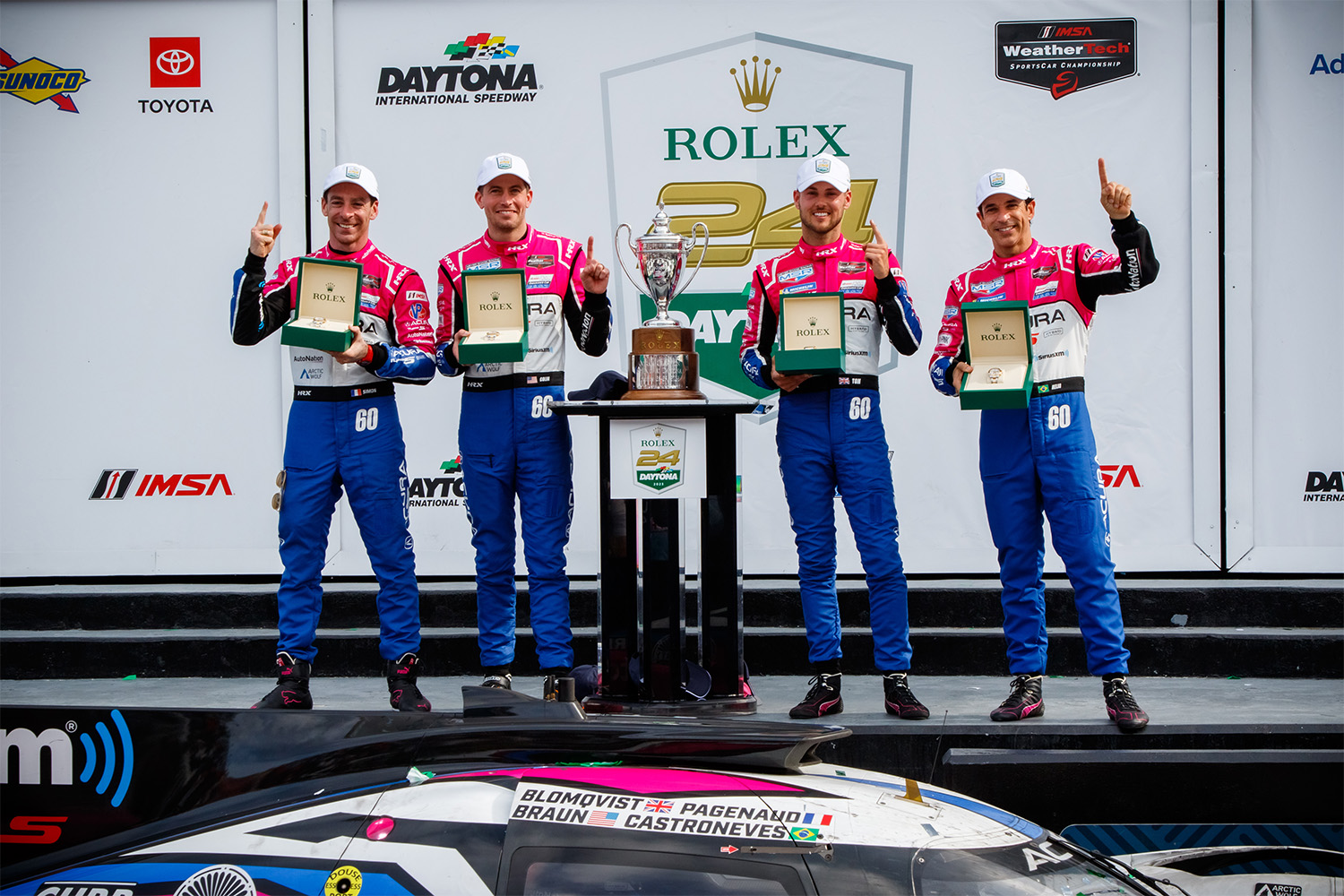 Meyer Shank Racing w/ Curb-Agajanian Acura ARX-06, GTP; Tom Blomqvist (MCO), Colin Braun (USA), Helio Castroneves (BRA), Simon Pagenaud (FRA).