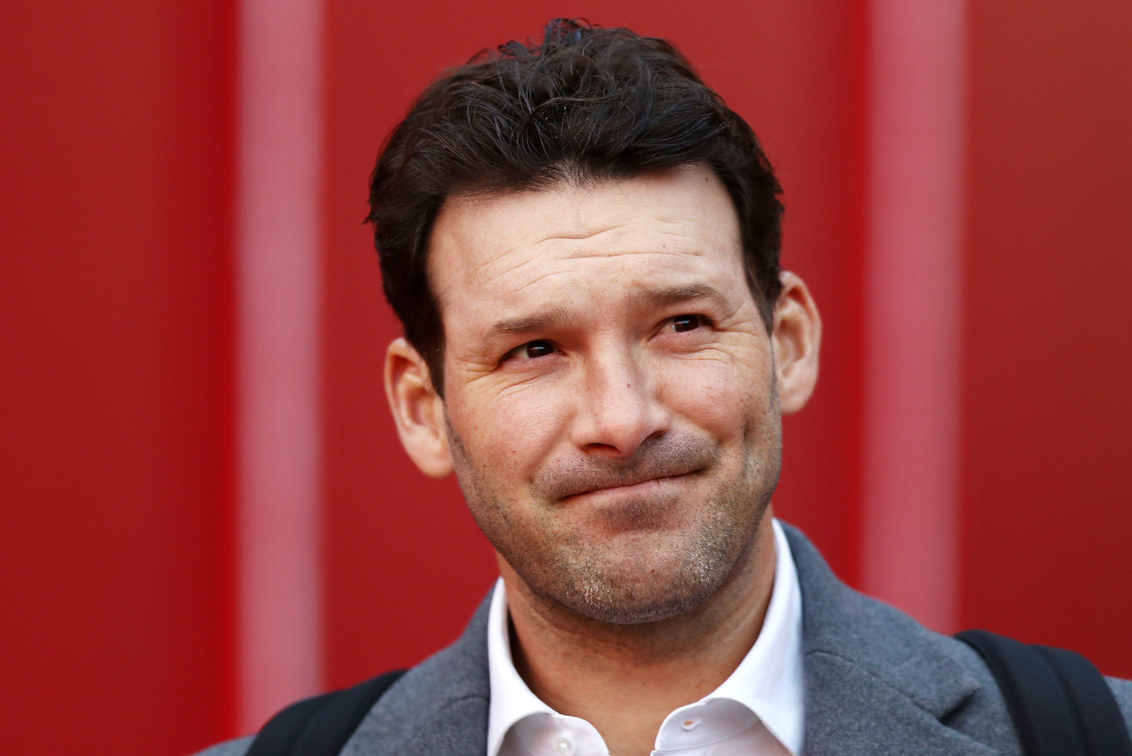 CBS broadcaster Tony Romo at the AFC Championship Game in 2019.