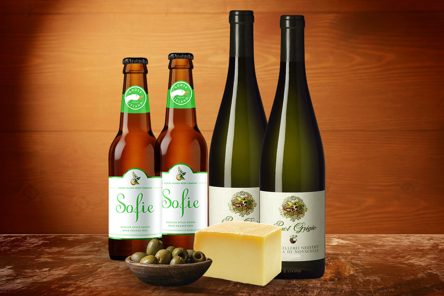 Gruyere + Pinot Grigio + Saison