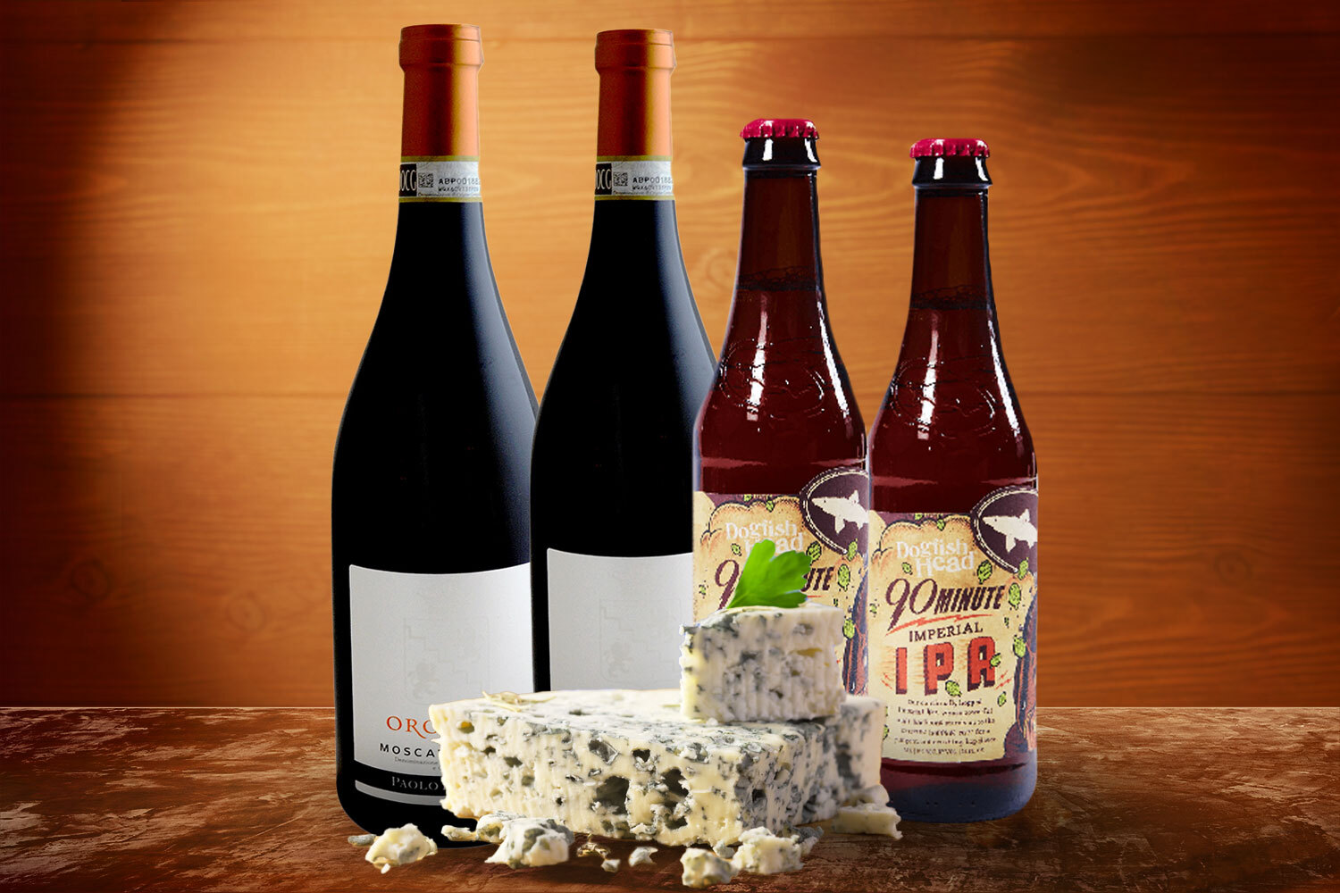 Blue Cheese + Moscato d’Asti + IPA