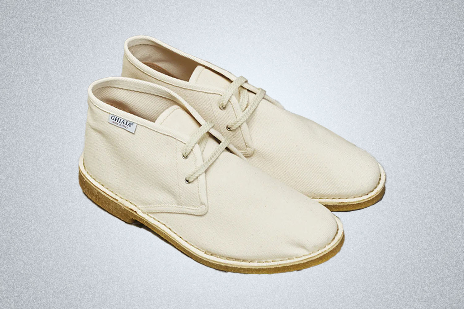 Ghiaia Cashmere Deconstructed Cotton Canvas Desert Boots