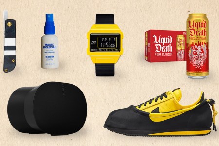 a collage of products of the week on tan background