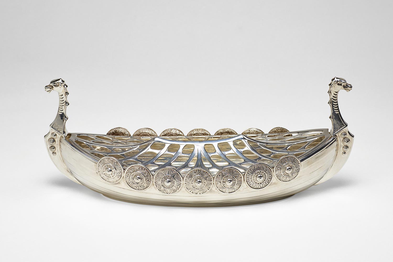 Gorham Manufacturing Company, "Viking Boat Centerpiece," designed ca. 1905.