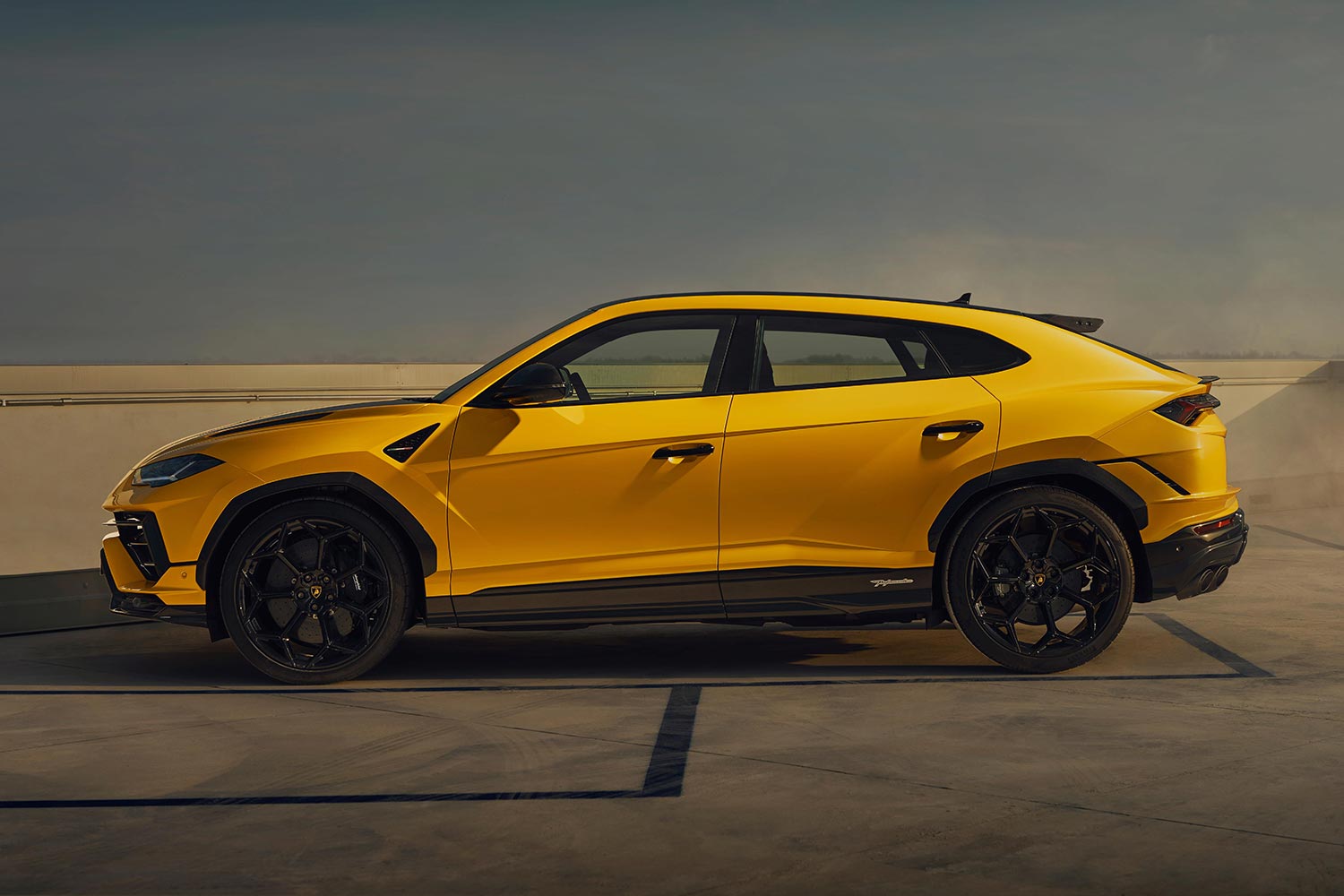 The 2023 Lamborghini Urus Performante SUV in yellow and black