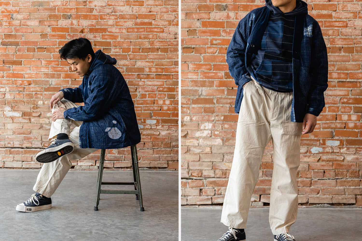 two model shots from a Canoe Club lookbook