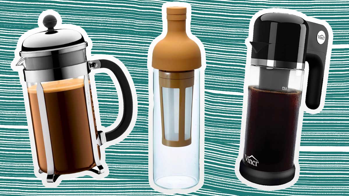 Cold Brew Coffee Makers on an abstract background