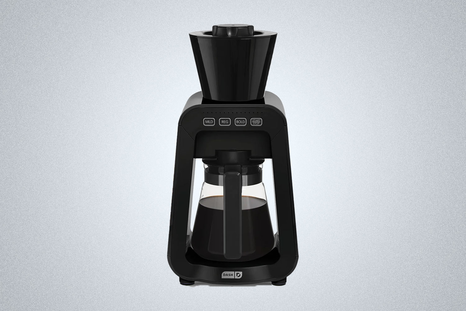 a cold brew cofeee maker from Dash on a grey background