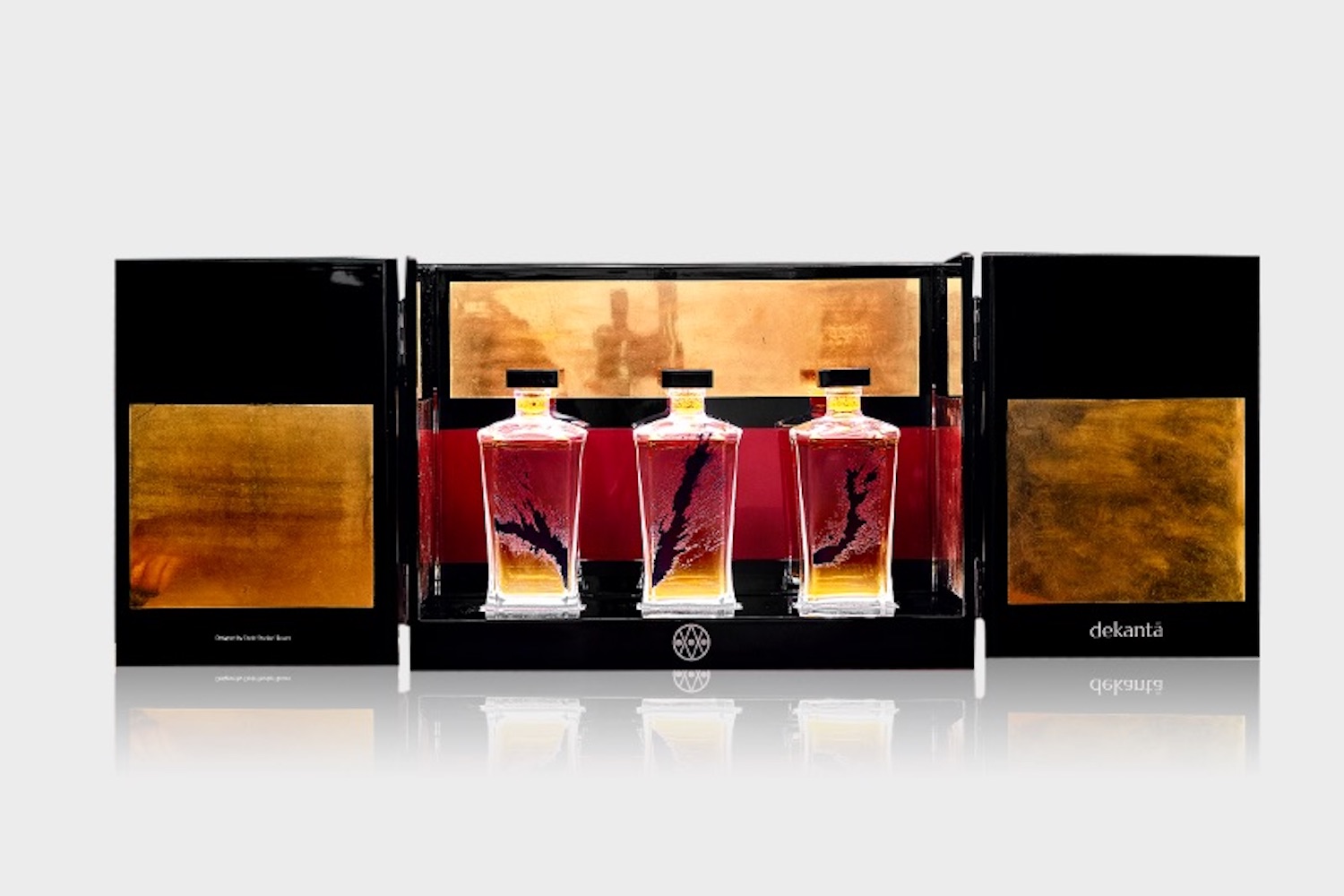 a folded out container of Japanese Whiskey