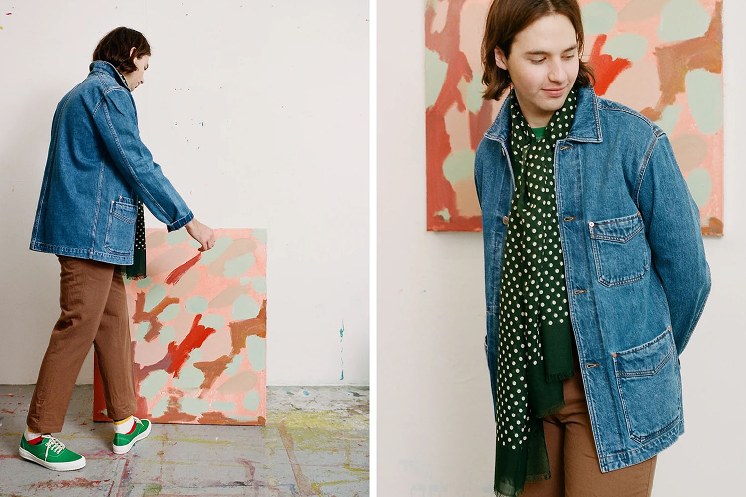 a collage of model photos of Drake's clothing