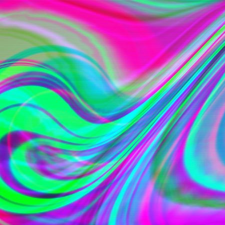 Abstract magenta pink, green, blue, purple neon rainbow wavy background