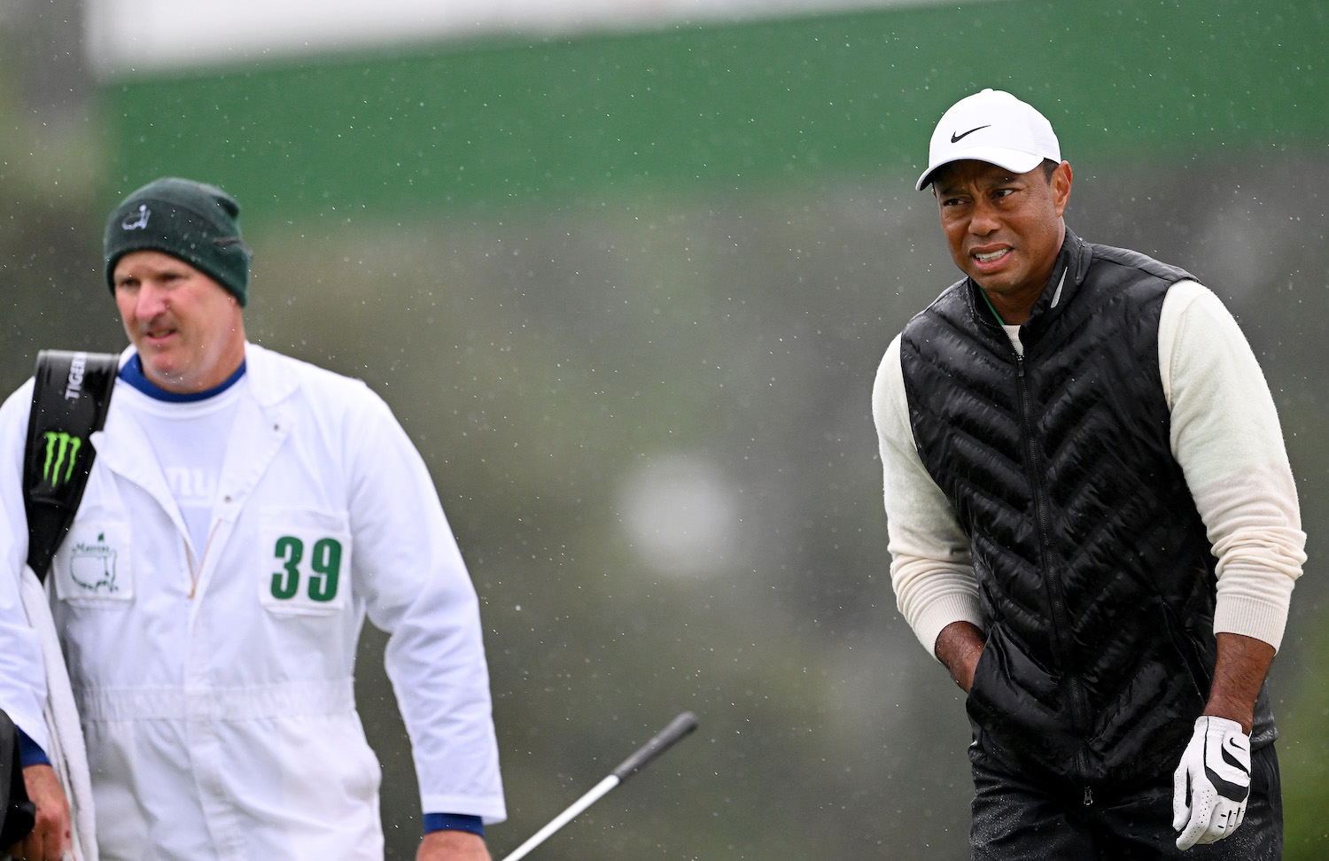 Tiger Woods of the USA walking up to the 18th green during the third round of the 2023 Masters Tournament at Augusta National Golf Club on April 08, 2023 in Augusta, Georgia.