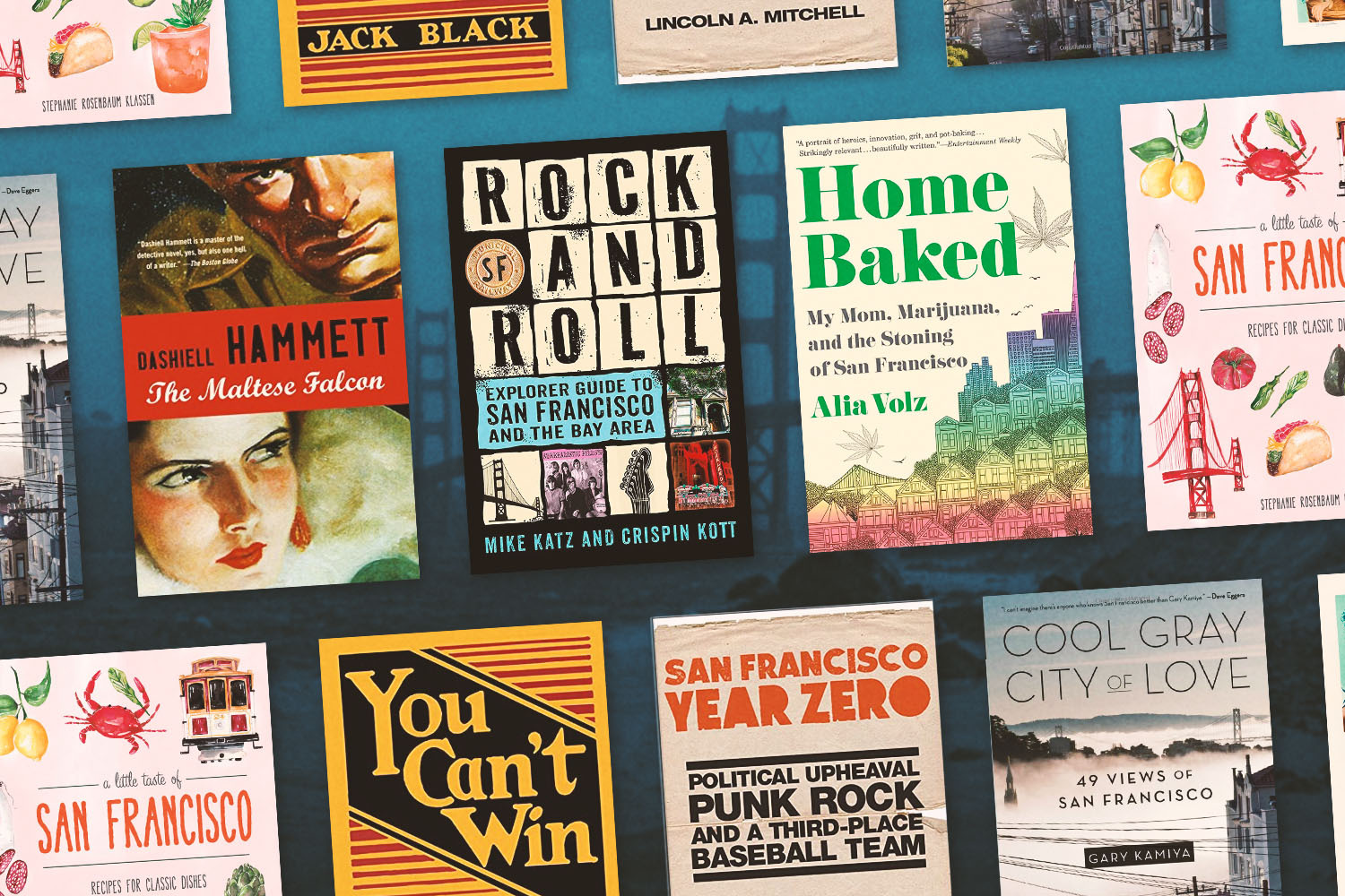 A spread of book covers